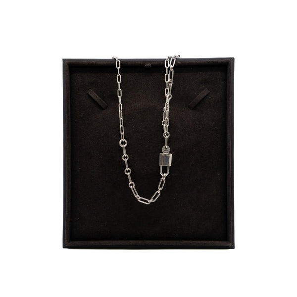 Medium Model Alphakelly Sterling Silver Long Necklace - L'UXE LINK
