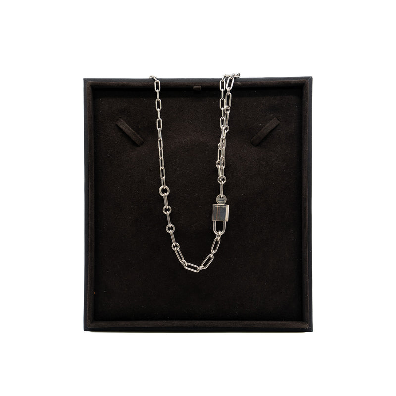 Medium Model Alphakelly Sterling Silver Long Necklace - L'UXE LINK