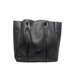 Everyday Black Calfskin Tote Bag M - L'UXE LINK