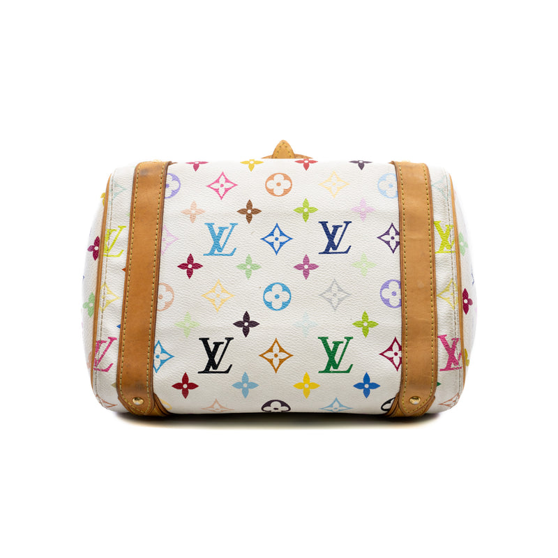 Priscilla Handbag Monogram Canvas White/Multicolor GHW 2006 - L'UXE LINK