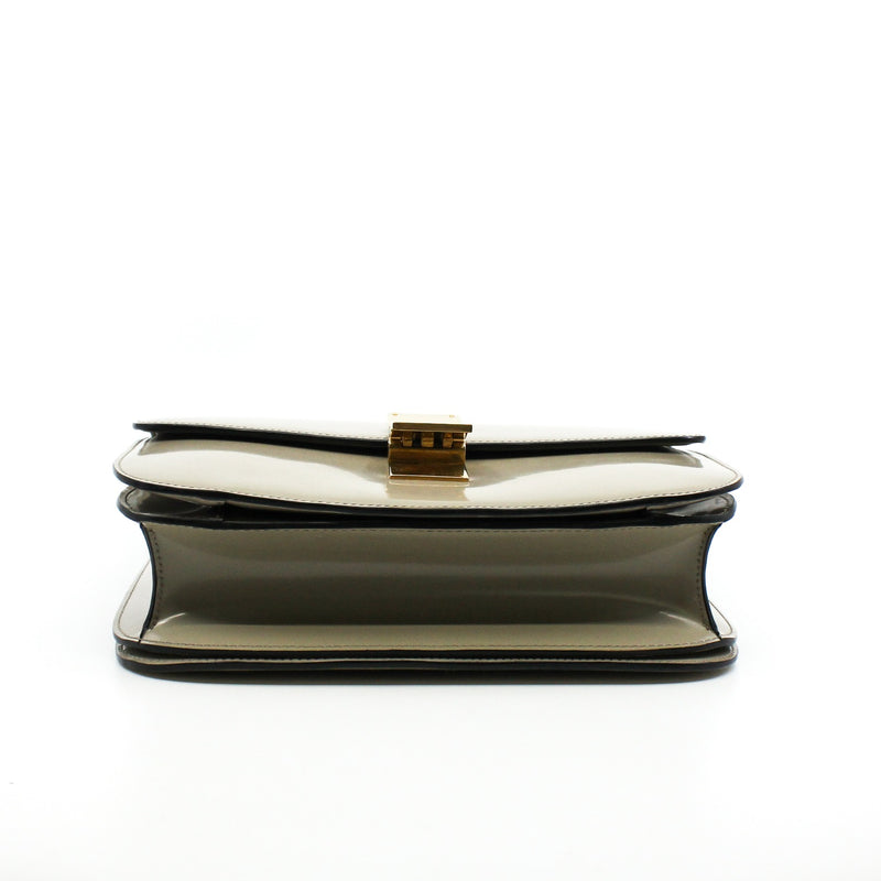 box medium leather  light gray ghw - L'UXE LINK