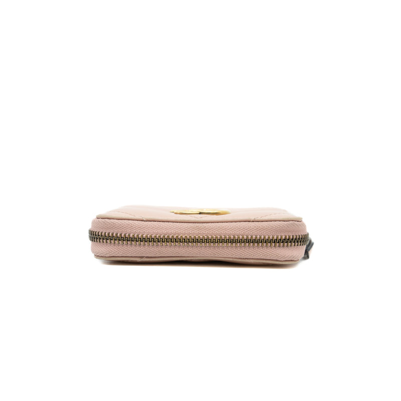 Zippy Compact Wallet Pink Leather GHW - L'UXE LINK