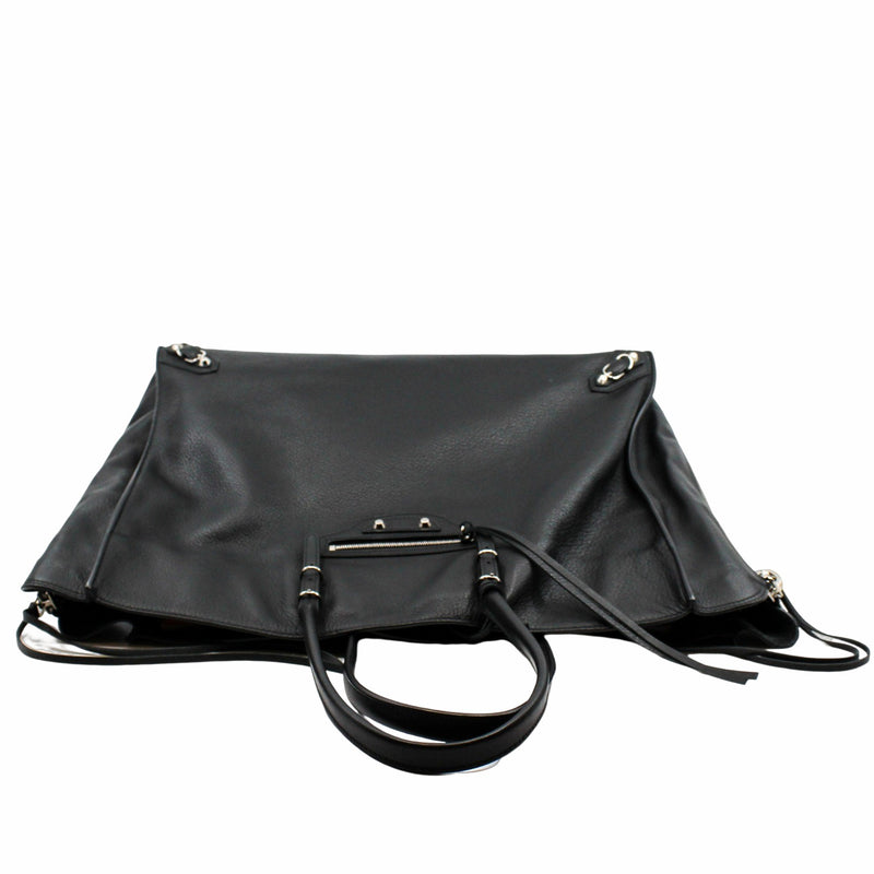 PAPER A4 BAG LEATHER BLACK PHW - L'UXE LINK