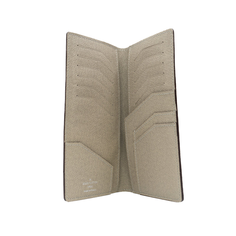 Taiga Leather Brazza Grey Long Wallet - L'UXE LINK