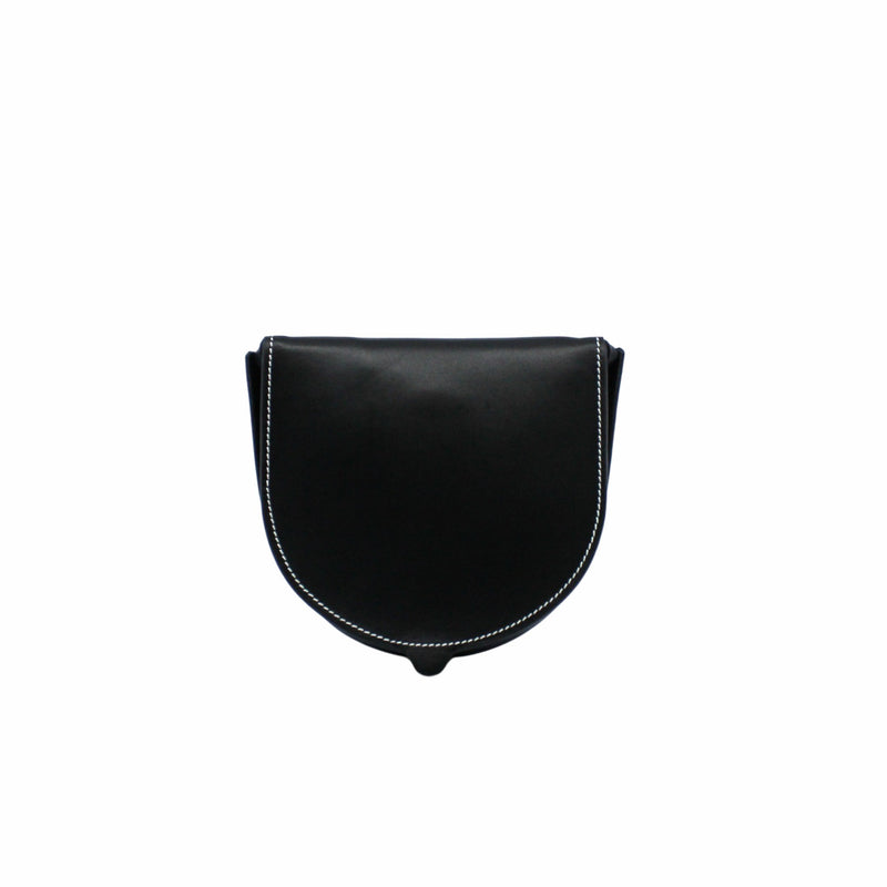 heel pouch  leather  black