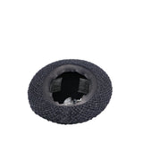 thumbnail tweed boater hat in black size s