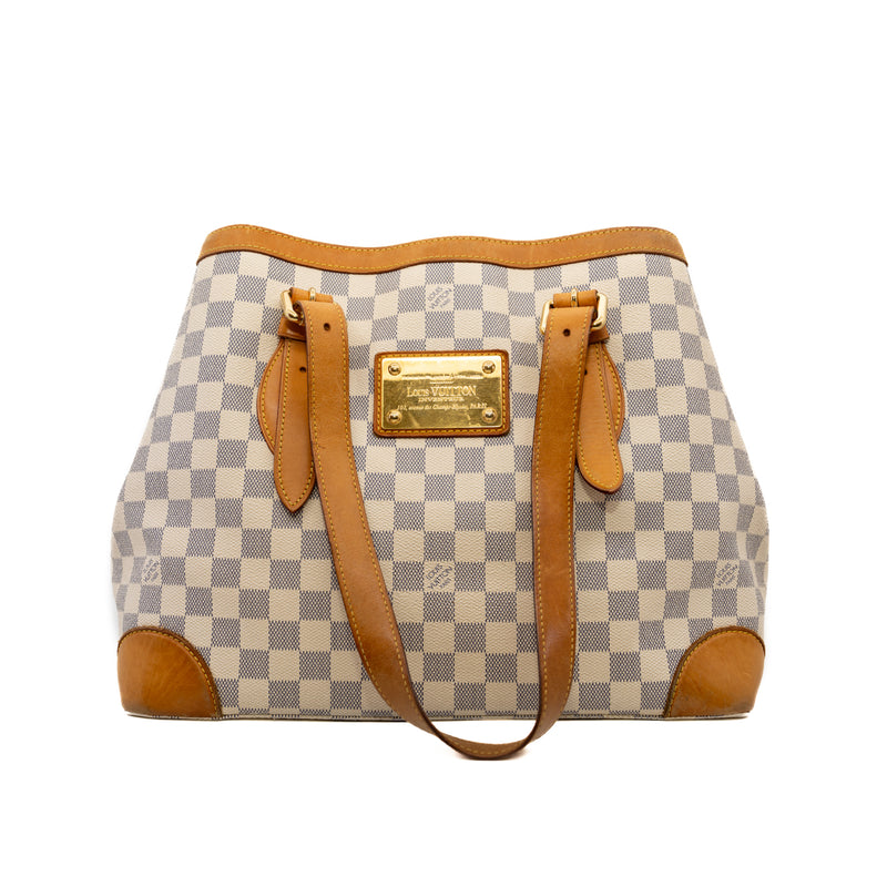 Hampstead MM Damier Azur Tote Bag Ghw 2011 - L'UXE LINK