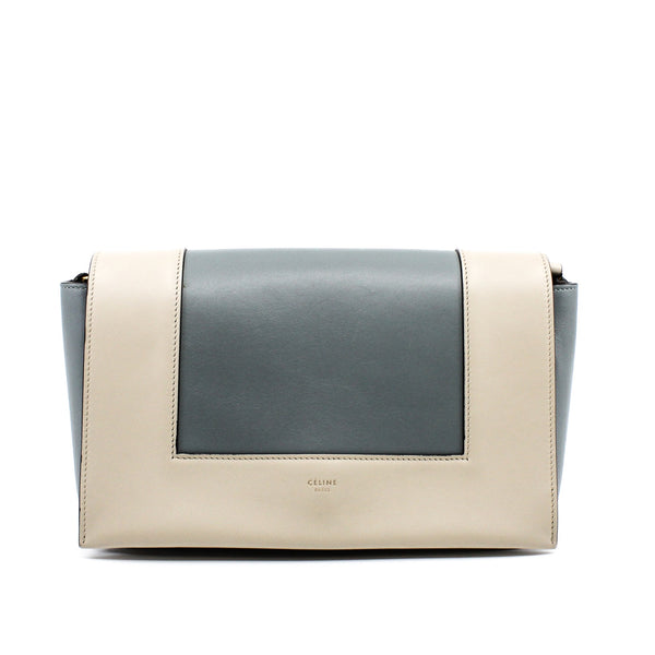 Frame Shoulder Bag beige mix gray blue - L'UXE LINK