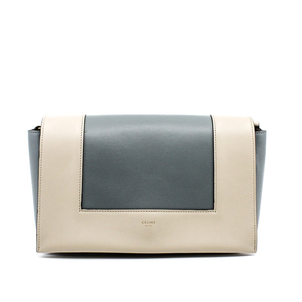 Frame Shoulder Bag beige mix gray blue