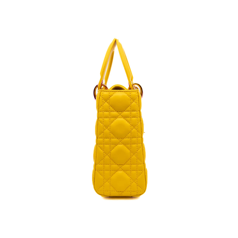 medium lady  in lambskin yellow/pink phw 2022