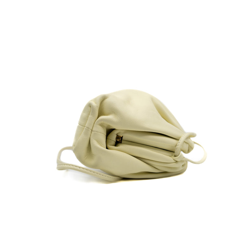 Mini Pouch In Light Yellow Calf Leather GHW - L'UXE LINK