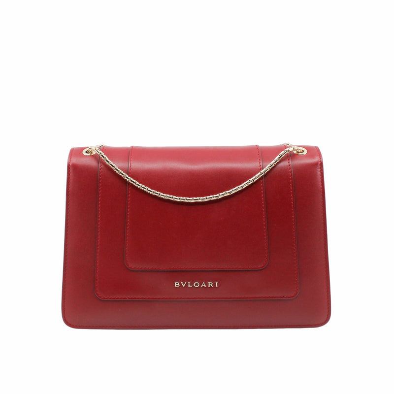 SERPENTINE MM RED DOUBLE FLAP GHW - L'UXE LINK