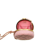 thumbnail small round bag pink tweed rghw seri LUJTOxxxx
