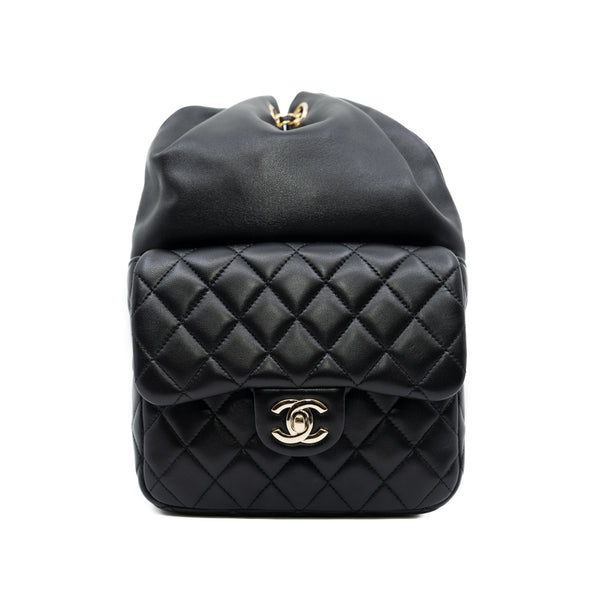 Lambskin Quilted Small In Seoul Backpack Black Seri 21