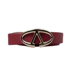 V Logo Moon Pink/Beige Reversible Leather Belt GHW - L'UXE LINK