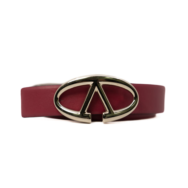 V Logo Moon Pink/Beige Reversible Leather Belt GHW - L'UXE LINK