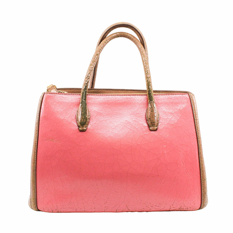 tote bag pink mix brown ghw - L'UXE LINK
