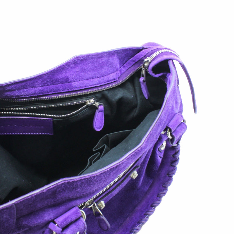 city medium  suede purple phw - L'UXE LINK