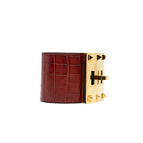 thumbnail skin dog bracelet in red alligator ghw square R