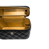 thumbnail long vanity case with football crush in black lambskin GHW #P4X6XXXX