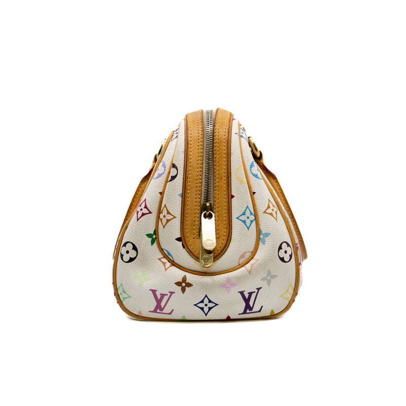 Priscilla Handbag Monogram Canvas White/Multicolor GHW 2006 - L'UXE LINK