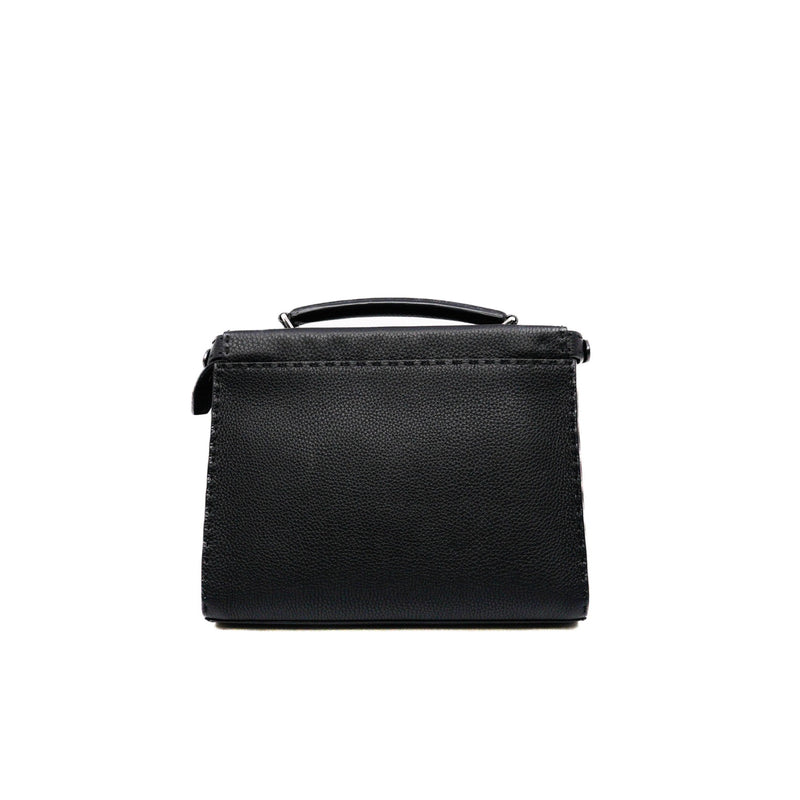 mini peekaboo iconic fit in calfskin black phw