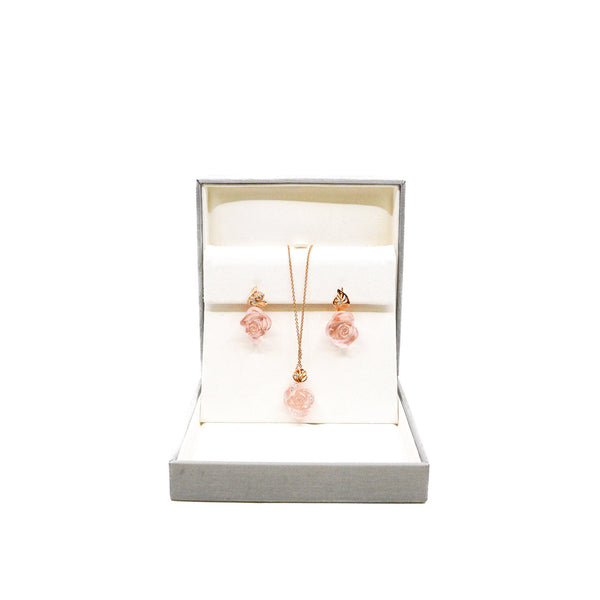 Rose Dior Pré Catelan Rose Gold/Diamonds/Pink Quartz Necklace