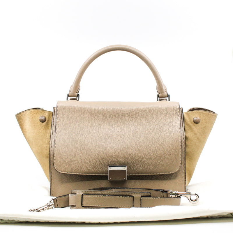 Trapeze Bag Medium Leather  grey - L'UXE LINK