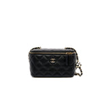 thumbnail long vanity case with football crush in black lambskin GHW #P4X6XXXX