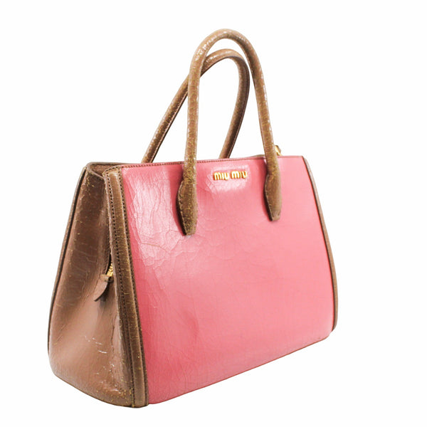tote bag pink mix brown ghw - L'UXE LINK