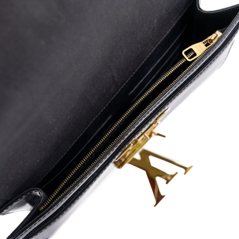 Louise Clutch Patent Leather Black Ghw 2014 - L'UXE LINK