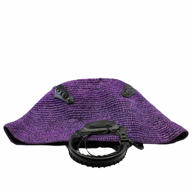 tote woven purple - L'UXE LINK