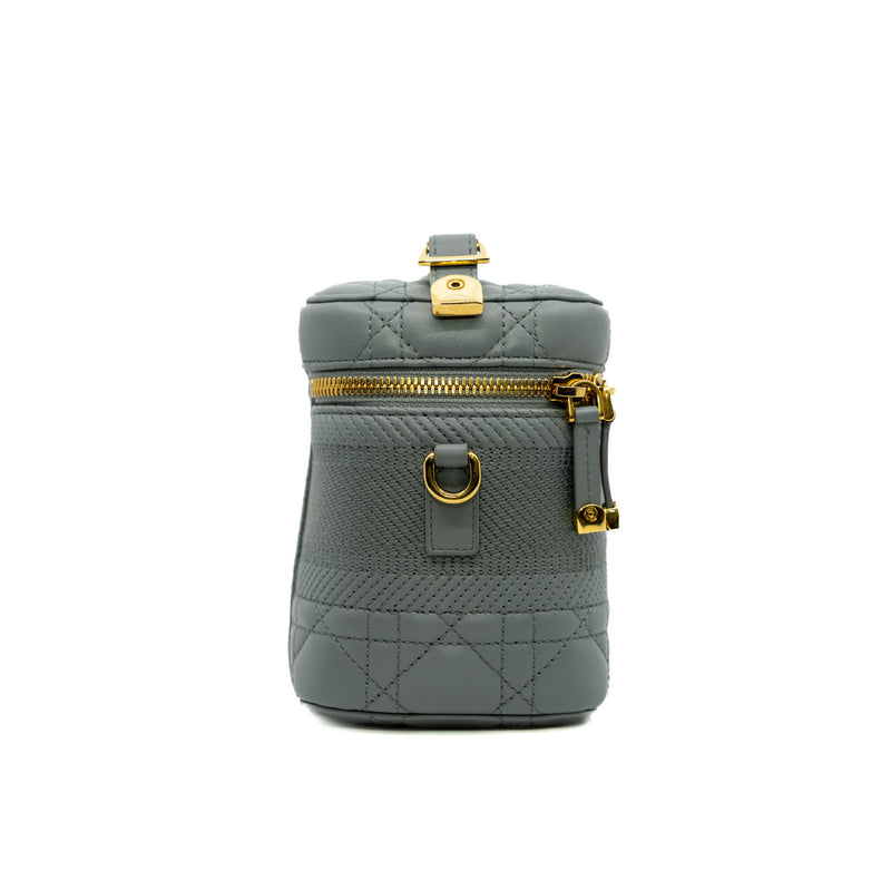 Small DiorTravel Vanity Case in Grey Lambskin GHW