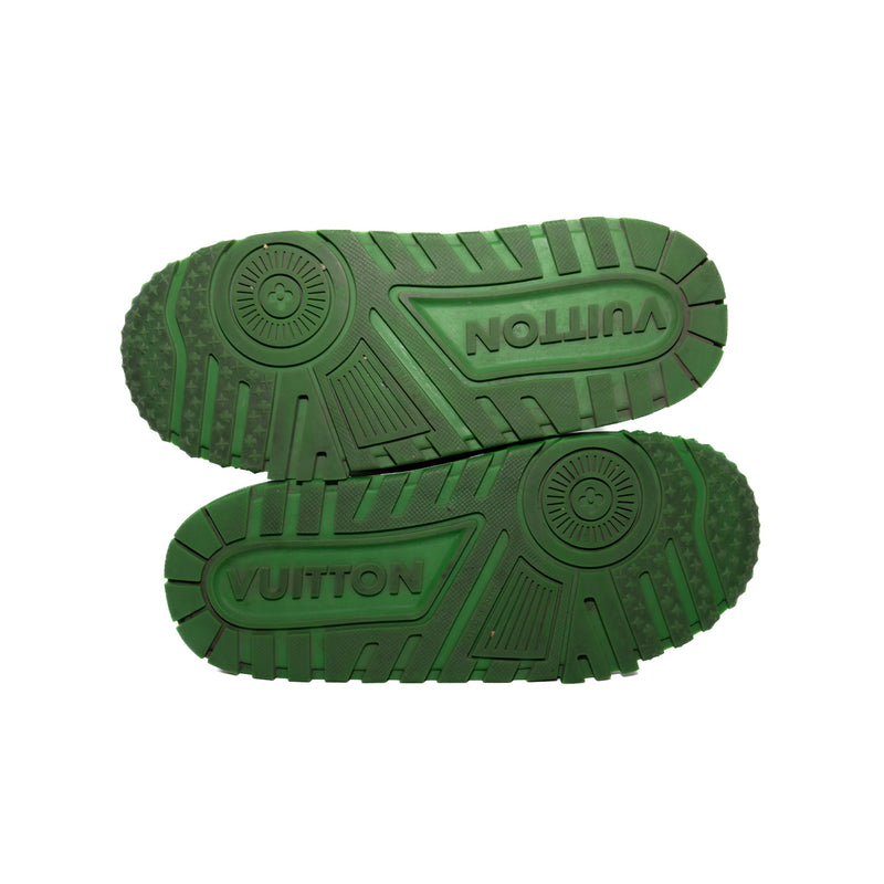 Trainer Maxi Sneakers Leather Green/White Size 5 - L'UXE LINK