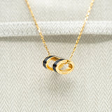 thumbnail pop h necklace in black ghw