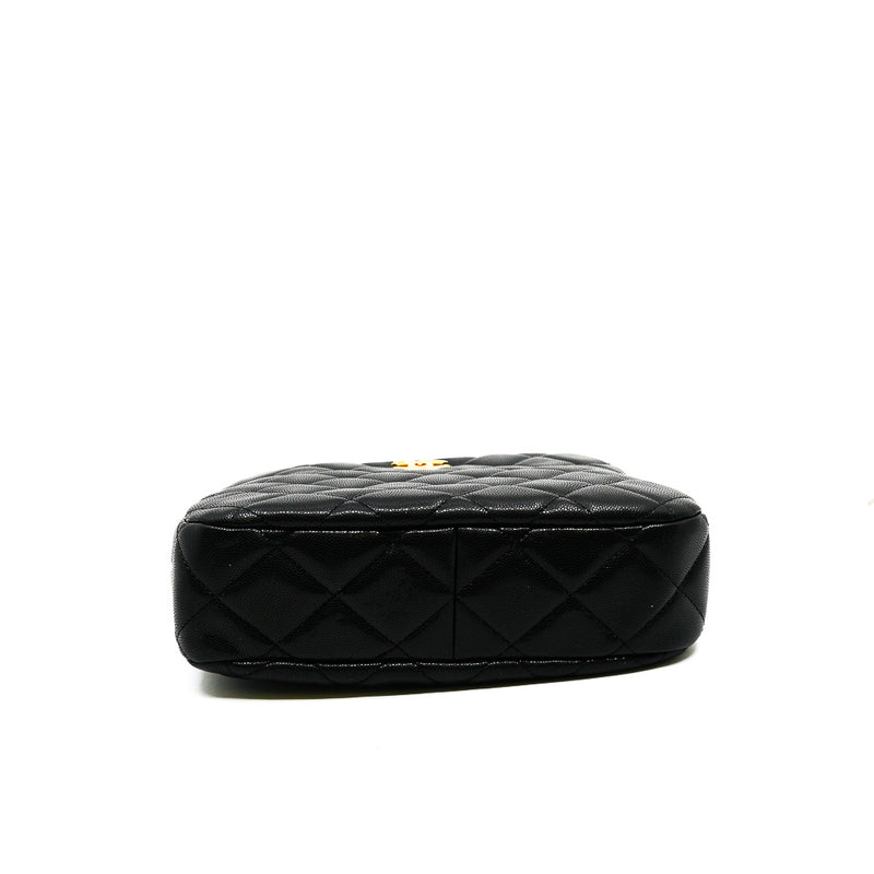 22A Twist Your Buttons In Black Caviar Leather Hobo Shoulder Bag GHW Seri XK96XXXX - L'UXE LINK