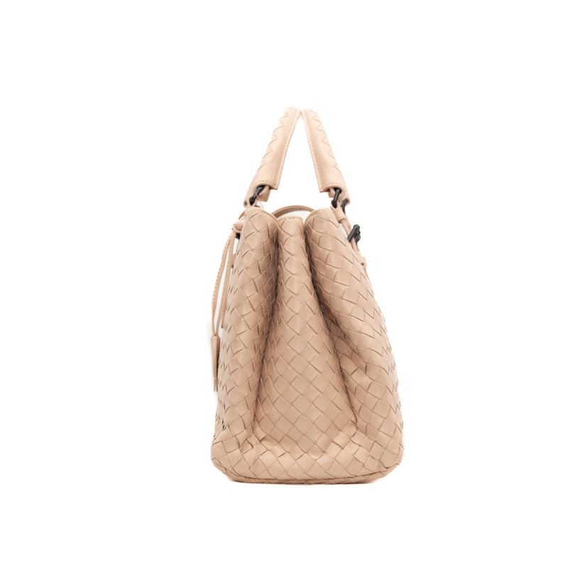 Roma tote in leather pink - L'UXE LINK