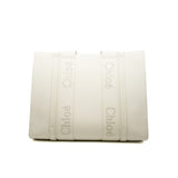 thumbnail medium woody tote in white leather
