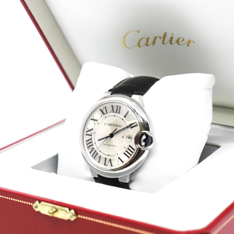 40mm ballon men watch with in white dial CCD black band #269549vx 3755 - L'UXE LINK