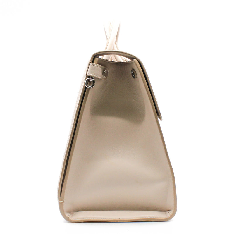 Large Diorever In Beige Calfskin Handbag PHW With Strap - L'UXE LINK