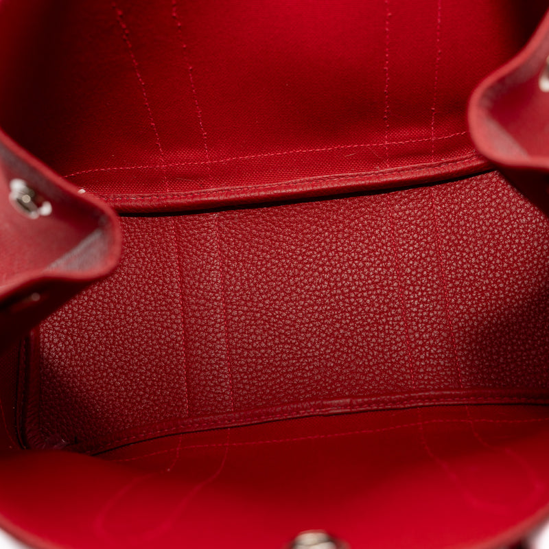Garden Party 30 Fabric/Leather Red Rouge Piment PHW Y Stamp - L'UXE LINK