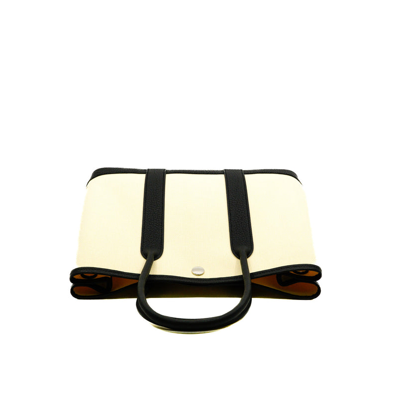Garden Party 30 Canvas/Negonda Leather Vanille/Black PHW Stamp B - L'UXE LINK