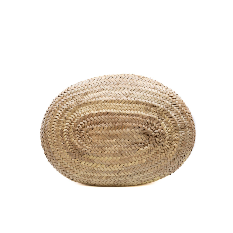 celine classic panier in palm leaves and calfskin big size - L'UXE LINK