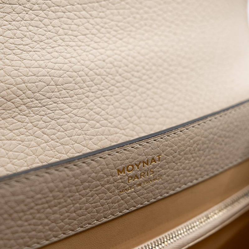 Moynat Rejane PM In Leather Beige GHW