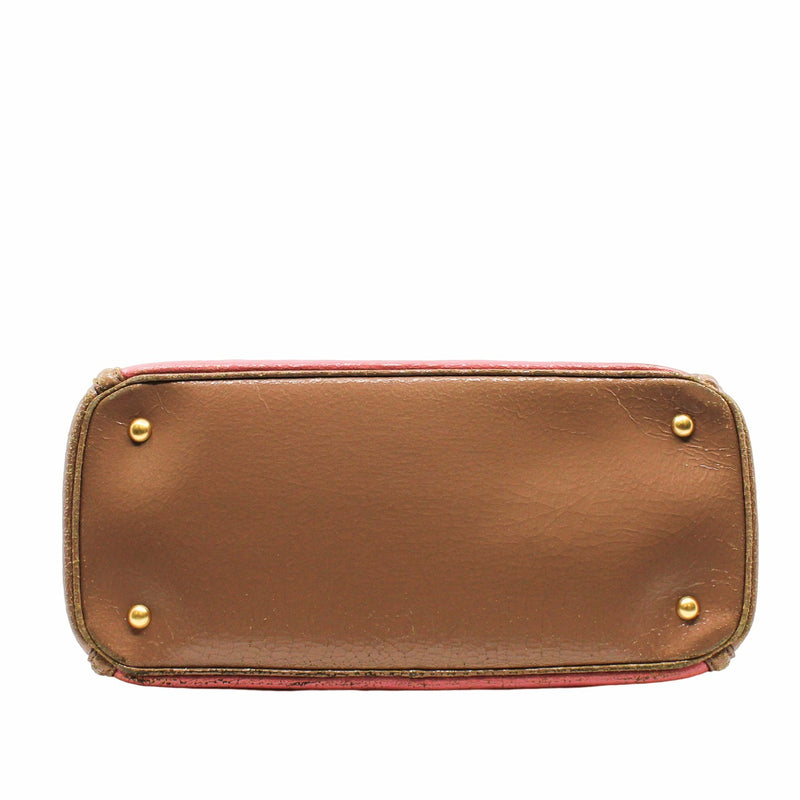tote bag pink mix brown ghw - L'UXE LINK