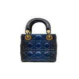 thumbnail new medium lady Dior in python blue to black ghw（missing strap）