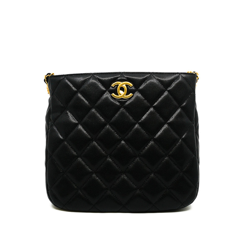22A Twist Your Buttons In Black Caviar Leather Hobo Shoulder Bag GHW Seri XK96XXXX - L'UXE LINK