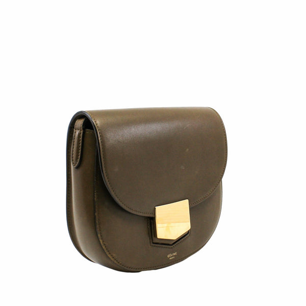 Trotteur Crossbody Bag  Small Calfskin brown ghw - L'UXE LINK