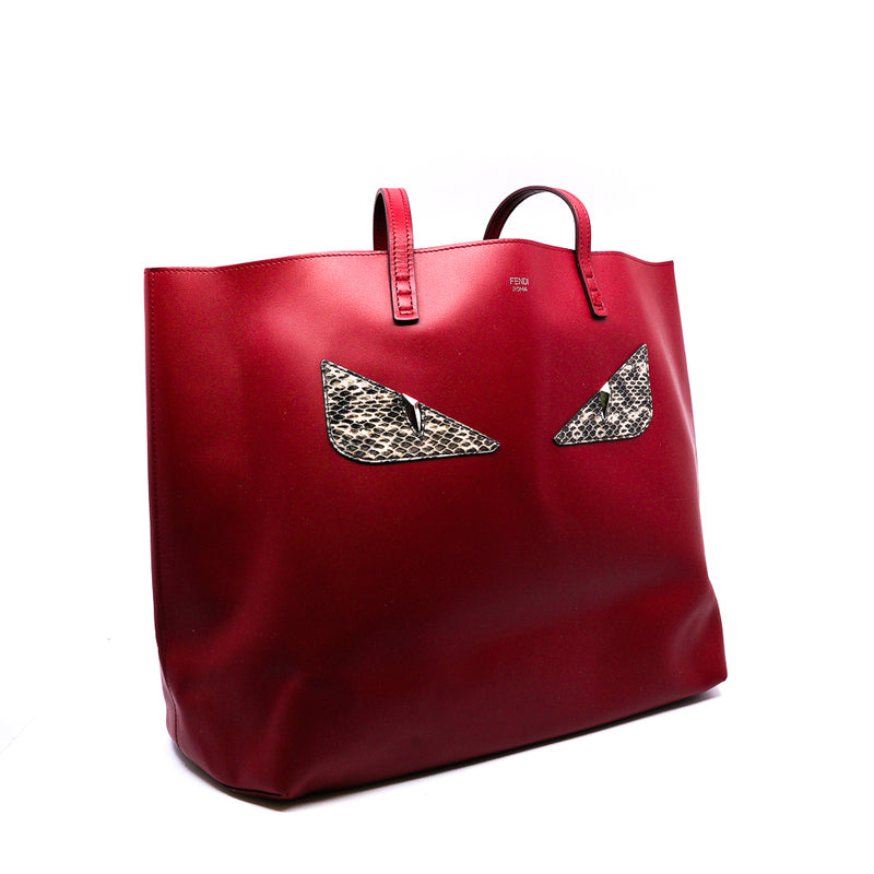 large red monster snake eyes tote - L'UXE LINK