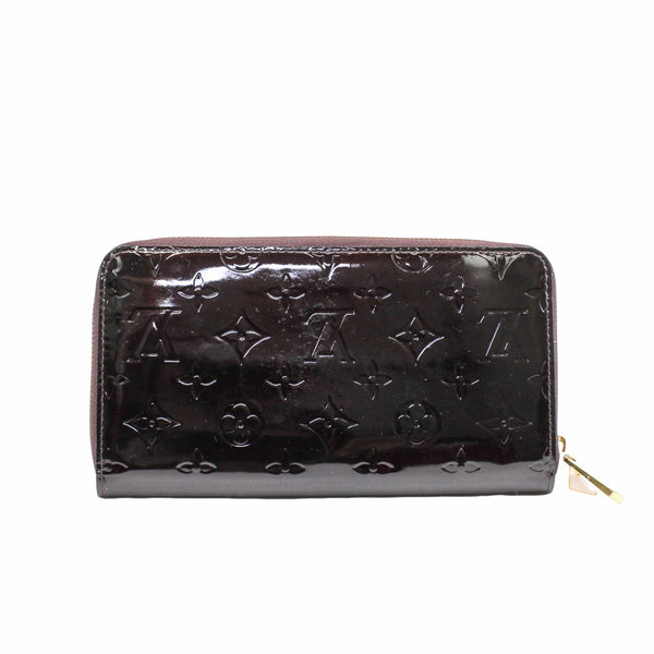 long monogram wallet patent dark red ghw